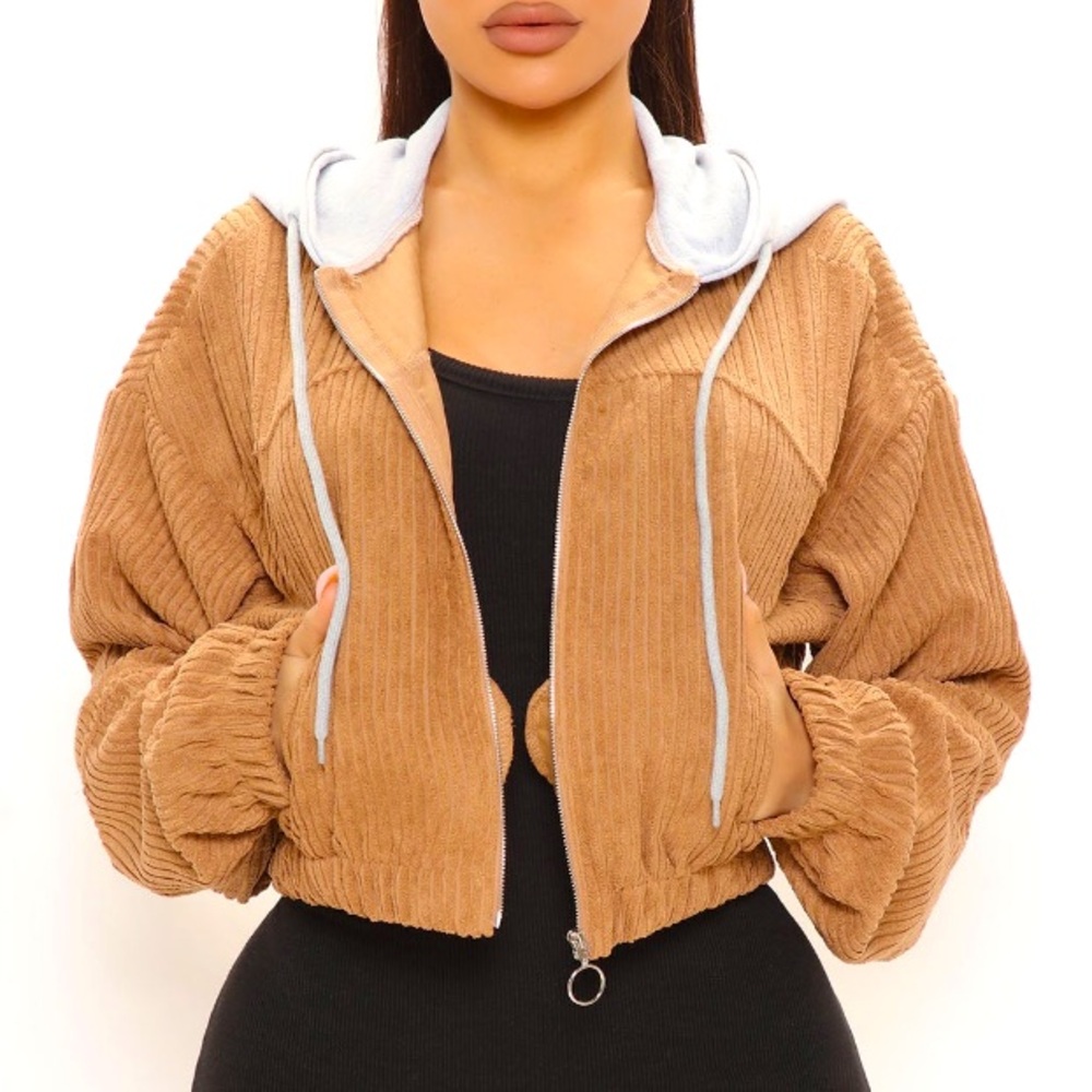 Fashion Nova Camel Corduroy Jacket